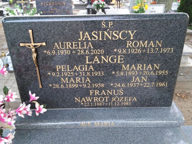 Marian Lange 1893 Trzemeszno - Grobonet - Wyszukiwarka osób pochowanych