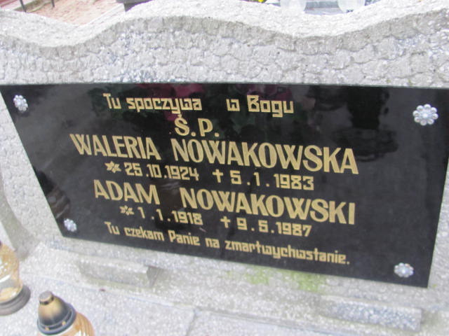 Waleria Nowakowska 1924 Trzemeszno - Grobonet - Wyszukiwarka osób pochowanych