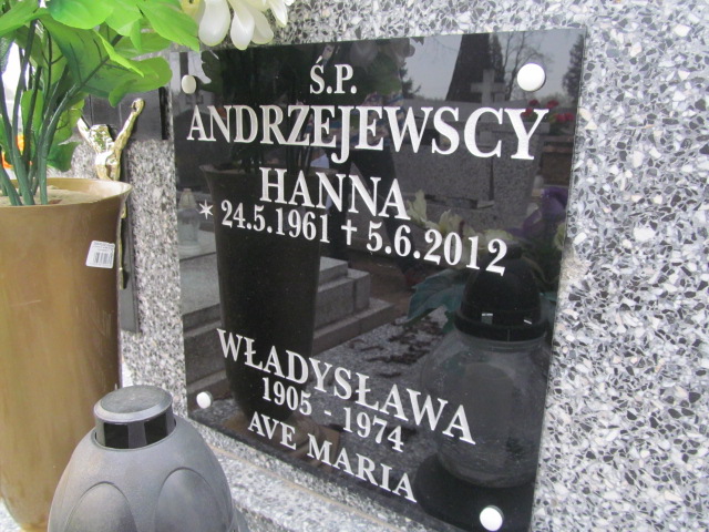 Hanna Andrzejewska 1961 Trzemeszno - Grobonet - Wyszukiwarka osób pochowanych