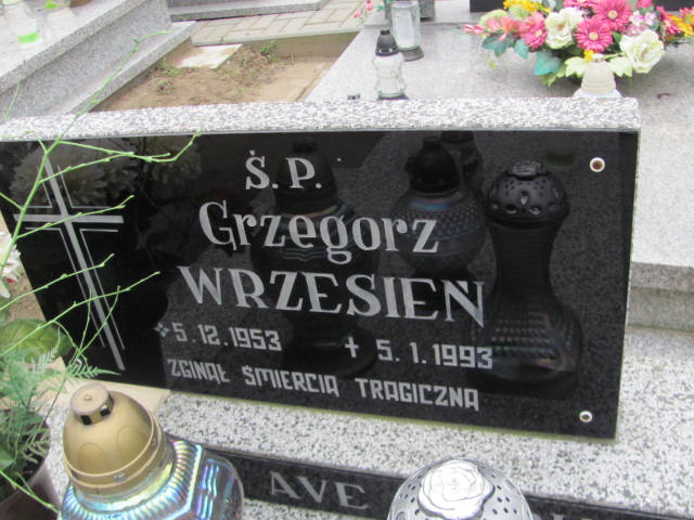 Grzegorz Wrzesień 1953 Trzemeszno - Grobonet - Wyszukiwarka osób pochowanych