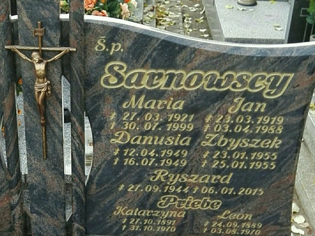 Zbigniew Sarnowski 1955 Trzemeszno - Grobonet - Wyszukiwarka osób pochowanych