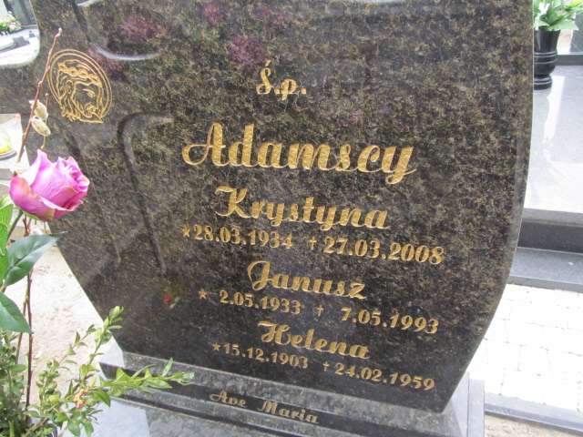 Helena Adamska 1903 Trzemeszno - Grobonet - Wyszukiwarka osób pochowanych