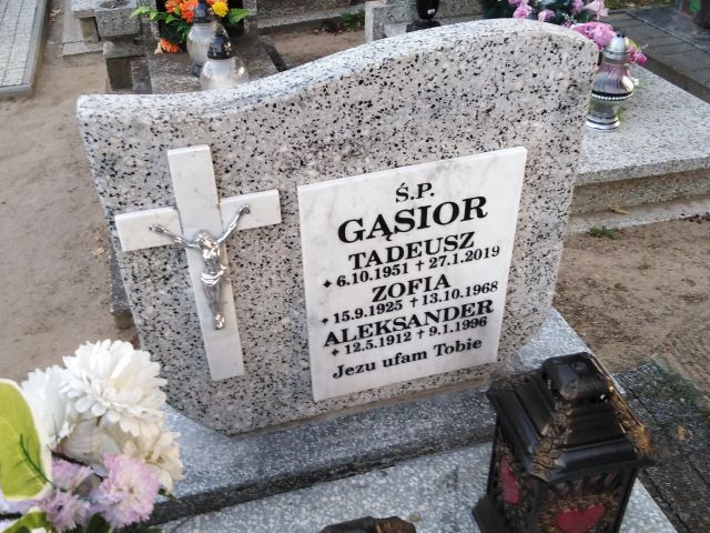 Zofia Gąsior 1925 Trzemeszno - Grobonet - Wyszukiwarka osób pochowanych