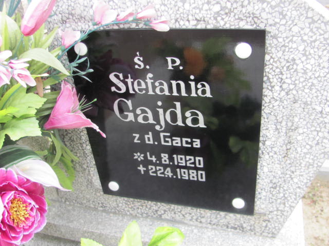 Stefania Gajda 1920 Trzemeszno - Grobonet - Wyszukiwarka osób pochowanych