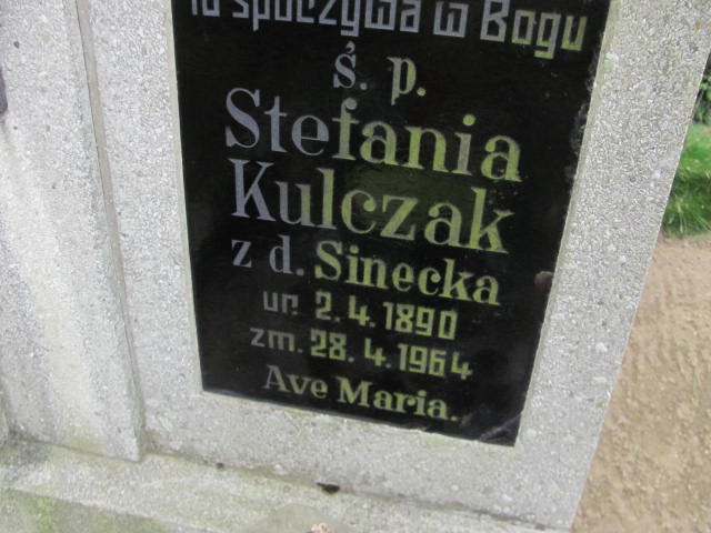 Stefania Kulczak 1890 Trzemeszno - Grobonet - Wyszukiwarka osób pochowanych